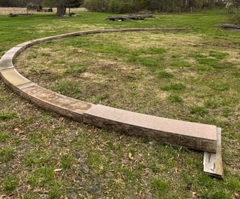 GRANITE POND SURROUND C 1974. THE SURROUND IS COMPRISED OF 27 PIECES THAT ARE 6' IN LENGTH AND