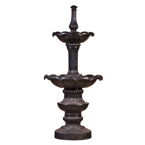 62" TWO TIER CAST IRON FOUNTAIN.