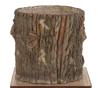 FRENCH FAUX BOIS CAST STONE PLANTER C 1950.