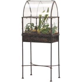 AMERICAN VICTORIAN CAST IRON TERRARIUM C 1880.
