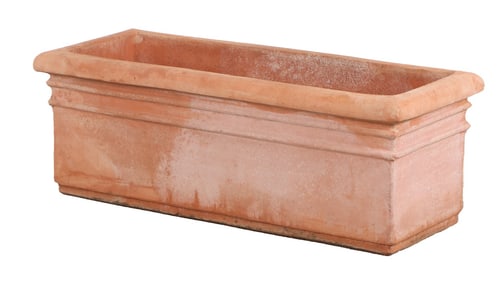 ITALIAN TERRACOTTA RECTANGULAR PLANTER.