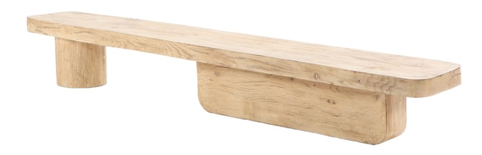 SOLID OAK DOUBLE PEDESTAL BENCH FOR YOUR SUNROOM.