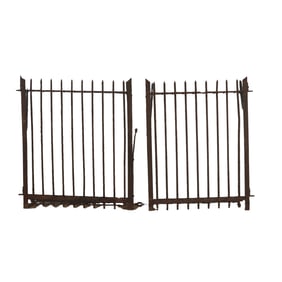 PAIR OF IRON GARDEN GATES C 1940.