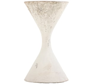 32" FRENCH HOURGLASS FORM CAST STONE PLANTER BY WILLY GUHL C 1970.