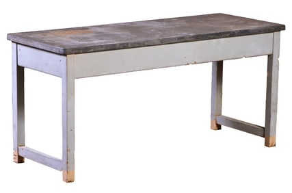 SLATE TOP IRON POTTING TABLE C 1940.