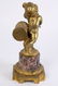 FRENCH BRONZE MANTEL CLOCK MARBLE PLINTH C. 1880 - 4