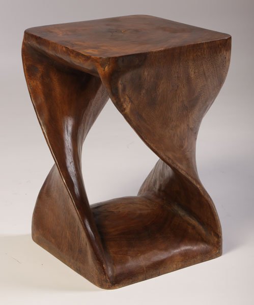HAND CARVED BURL WOOD FREE FORM END TABLE C.1960 - Feb 23, 2013