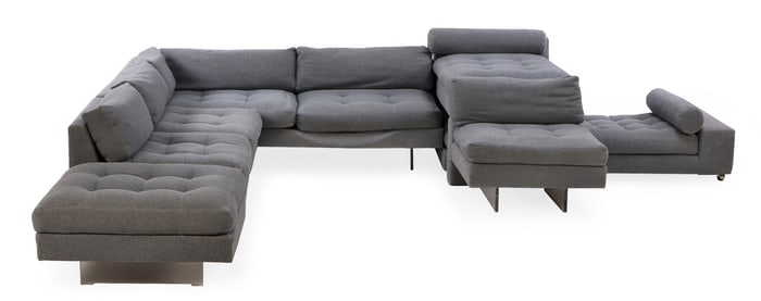 VLADIMIR KAGAN OMNIBUS SECTIONAL SOFA. LABELED.