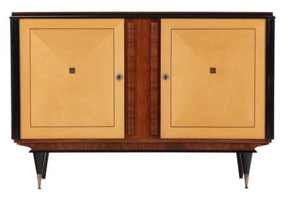 FRENCH ROSEWOOD AND SYCAMORE TWO DOOR SERVER C 1950.