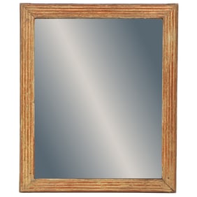 A FRENCH CARVED AND PARTIAL GILT EMPIRE STYLE MIRROR CIRCA 1880.