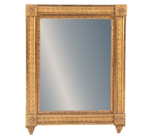FRENCH CARVED AND GILTWOOD MIRROR C 1880.