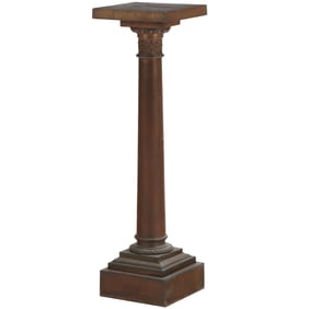 FRENCH CAST BRONZE DECORATED PEDESTAL C 1920.