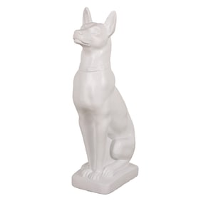 PAINTED ZINC FIGURE OF A DOG,