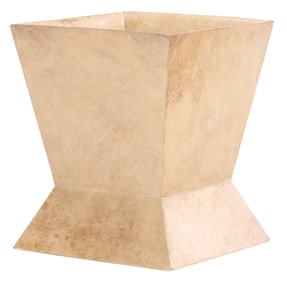 PARCHMENT COVERED WASTEBASKET IN THE MANNER OF JEAN-MICHEL FRANK.