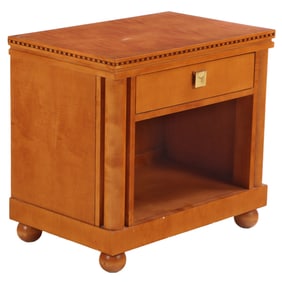 ART DECO STYLE NIGHT STAND WITH A SINGLE DRAWER BY HICKORY WHITE,