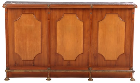WOOD, BRASS AND MARBLE BAR COUNTER C 1965.