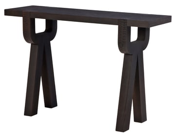 CHRISTIAN LIAIGRE WIRE BRUSHED WOOD CONSOLE TABLE
