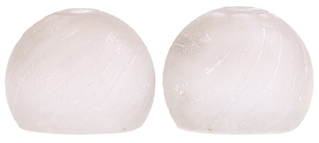 A PAIR OF ITALIAN GLASS DOMES C 1965.