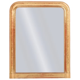 FRENCH LOUIS PHILIPPE GILTWOOD MIRROR WITH ROUNDED CORNERS C 1860.