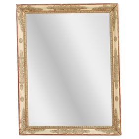 FRENCH EMPIRE PAINTED AND GILT MIRROR C 1860.