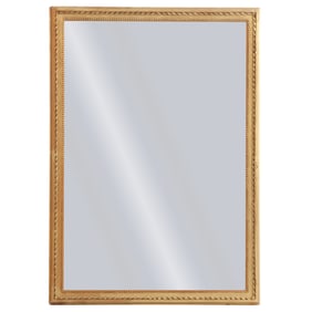 FRENCH RECTANGULAR GILTWOOD MIRROR WITH REPEATING DESIGN C 1910.