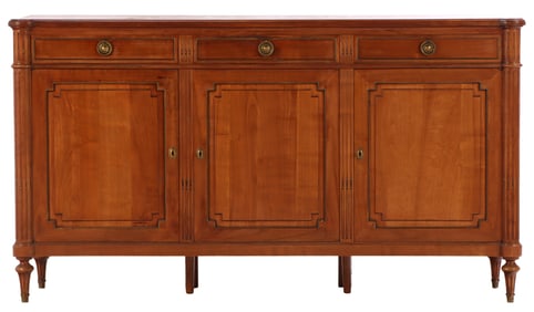 A FRENCH MAHOGANY BRONZE MOUNTED LOUIS XVI STYLE SIDEBOARD C 1920.