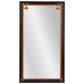 FRENCH FAUX BAMBOO MIRRORED DOOR C 1880.