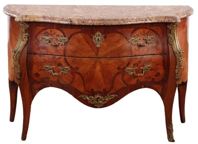 FRENCH KINGWOOD BRONZE MOUNTED BOMBAY COMMODE IN THE LOUIS XV STYLE C 1920.
