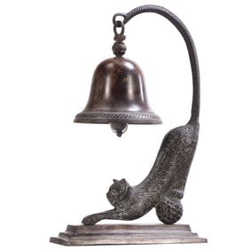 BRONZE CAT BELL, CIRCA 2000