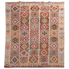 A TURKISH KILIM AREA RUG 8'5"X 11'5"