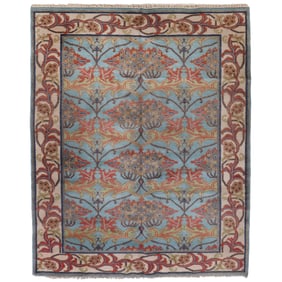 A WILLIAM MORRIS STYLE ARTS & CRAFTS RUG 6'2"X 9'1"