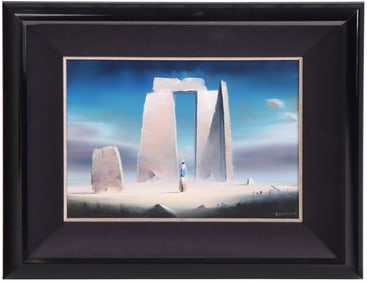 ROBERT WATSON (AMERICAN 1923-2004), "ROAD TO JERICHO," ACRYLIC ON CANVAS, SIGNED R. WATSON '97.