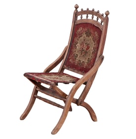 EASTLAKE FOLDING CHAIR C 1880.