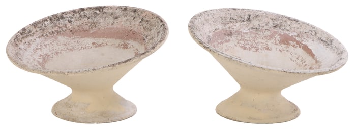 PAIR OF FRENCH FIBROCEMENT PLANTERS DESIGNED BY WILLY GUHL C 1970.
