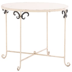 FRENCH PAINTED IRON GARDEN TABLE C 1950.