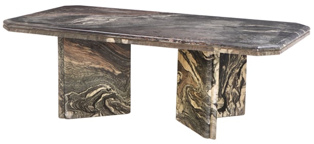 THREE PART ITALIAN MARBLE COFFEE TABLE C 1965.