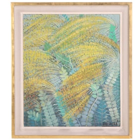 BIBI ZOGBE (SOUTH AMERICAN 1890-1973) "ARUMUS," OIL ON PANEL, SIGNED BIBI ZOGBE, HOUSED IN