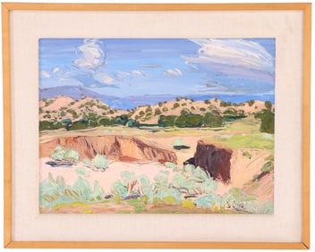 LOUISA MCELWAIN (AMERICAN 1953-2013)  "TIERRA MADRE STUDY, RIGHT," EXPRESSIONIST WESTERN