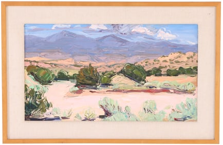 LOUISA MCELWAIN (AMERICAN 1953-2013) "TIERRA MADRE STUDY, LEFT," EXPRESSIONIST WESTERN LANDSCAPE
