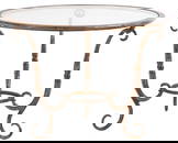 ELEGANT GILT IRON GLASS TOP TABLE POSSIBLY BY GIOVANNI BANCI.