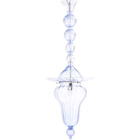 VENINI GLASS ITALIAN PENDANT LIGHT FIXTURE.