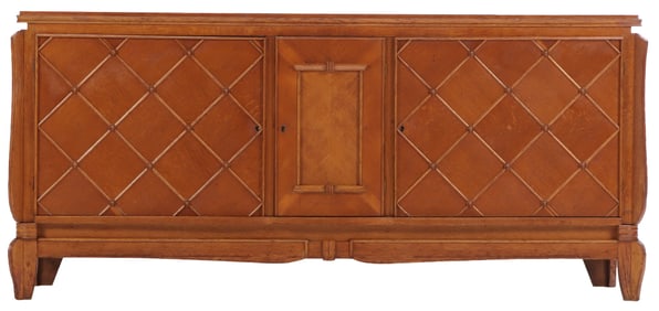FRENCH OAK "CROISILLON" SIDEBOARD IN THE MANNER OF JEAN ROYERE C 1945.