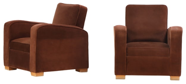 PAIR OF FRENCH ART DECO CLUB CHAIRS C 1930.