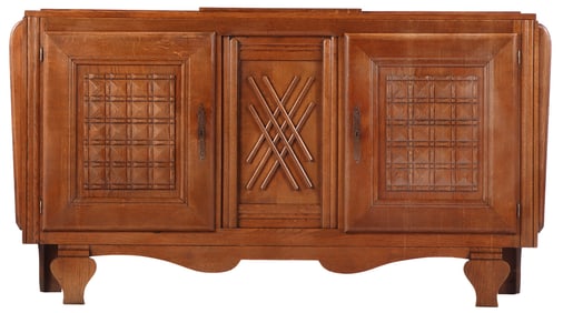 FRENCH OAK SIDEBOARD HAVING TWO DOORS C 1940.