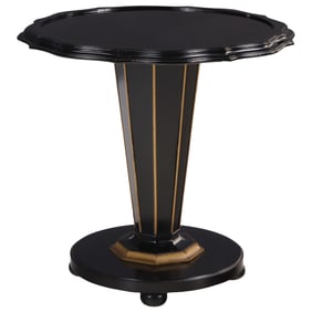FRENCH ART DECO TABLE IN THE STYLE OF PAUL FOLLOT, CIRCA 1920, IN BLACK LACQUER WITH GILT BRONZE