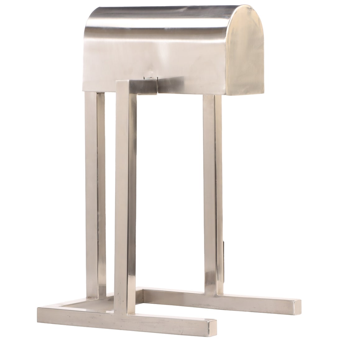 LARGE ART DECO NICKEL-PLATED BANK, TABLE, OR DESK LAMP, CIRCA 1930. (1 of 6)