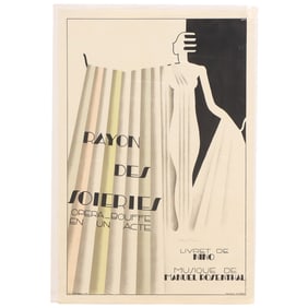 ART DECO OPERA POSTER "RAYON DES SOIERIES" ORIGINAL COLOR LITHOGRAPH DESIGNED BY MAURICE
