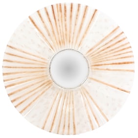 MURANO GLASS MIRROR WITH SEGMENTED FRAME.