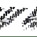 SIX PIERRE CARDIN PARTIAL EBONIZED DINING CHAIRS C 1980