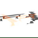 LARGE PAIR OF SOLID MAHOGANY BENCHES WITH MORTIS AND TENON DESIGN